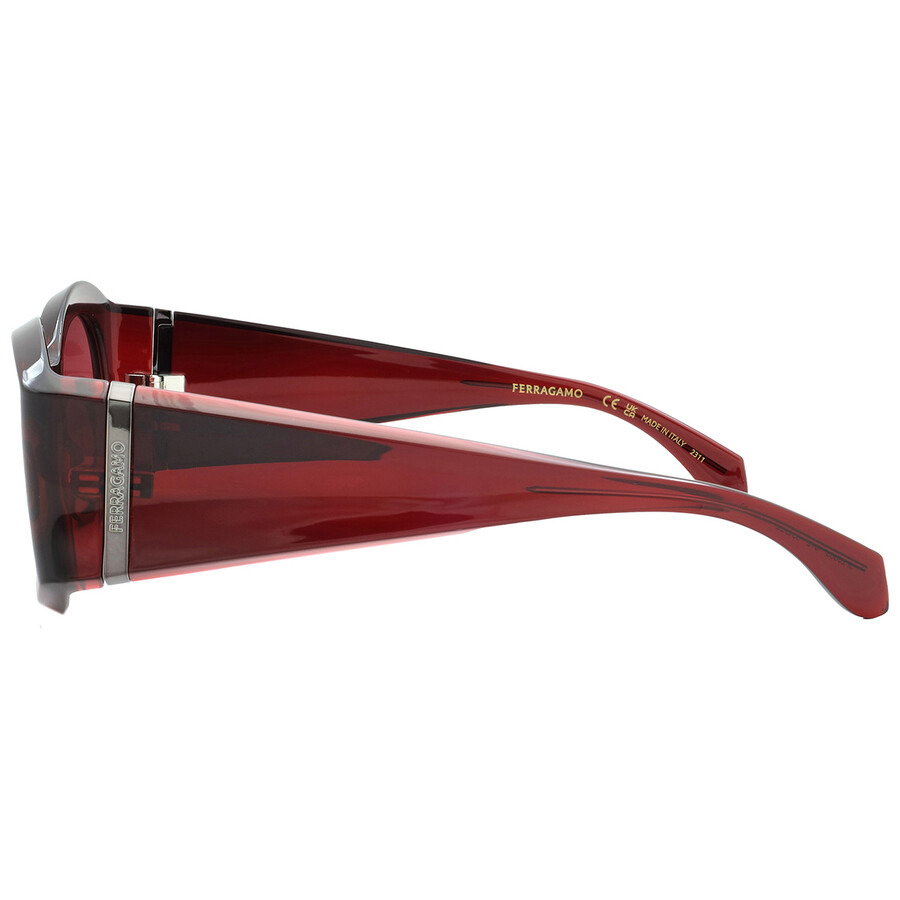 Salvatore Ferragamo Burgundy Oval Ladies Sunglasses SF2008S 612 55 - 4