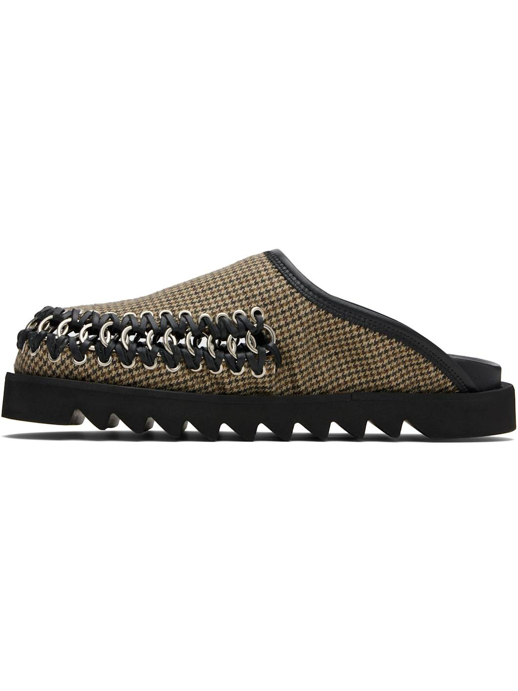 Brown Mix Plaid Loafers - 3