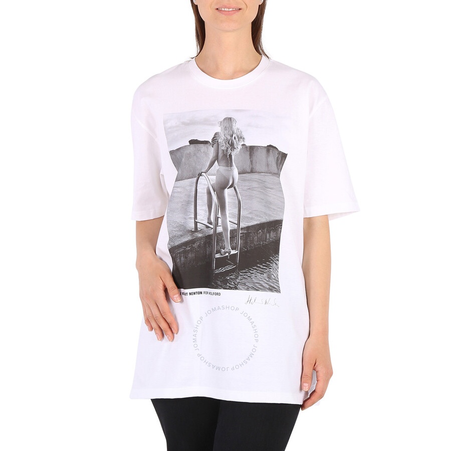 Wolford Ladies Short-sleeve Newton Cotton T-Shirt - 3