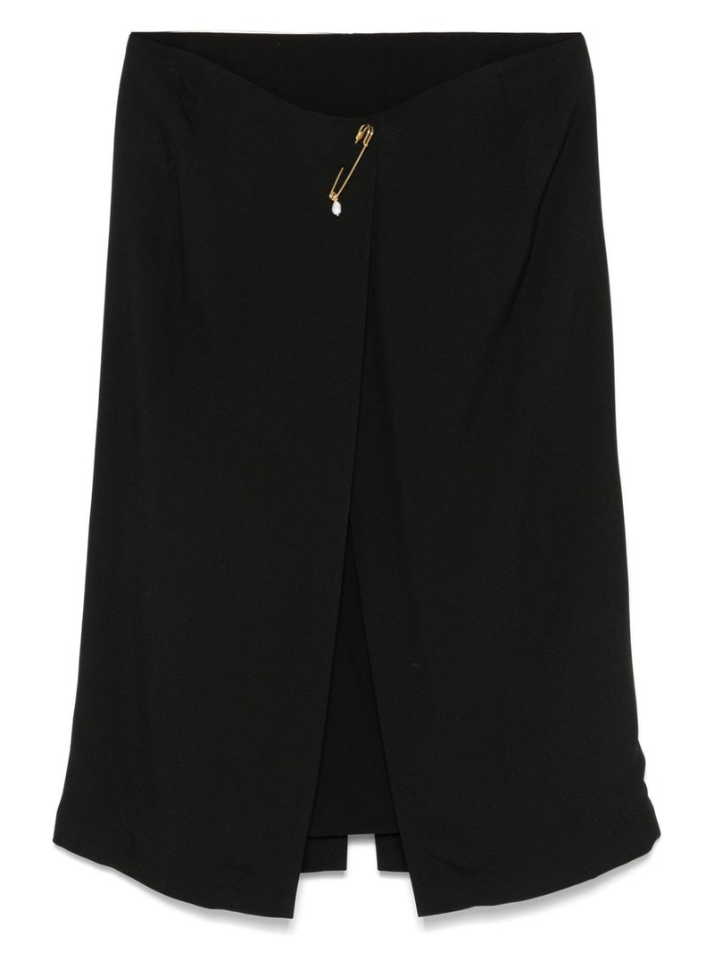 safety pin-detail midi skirt 1