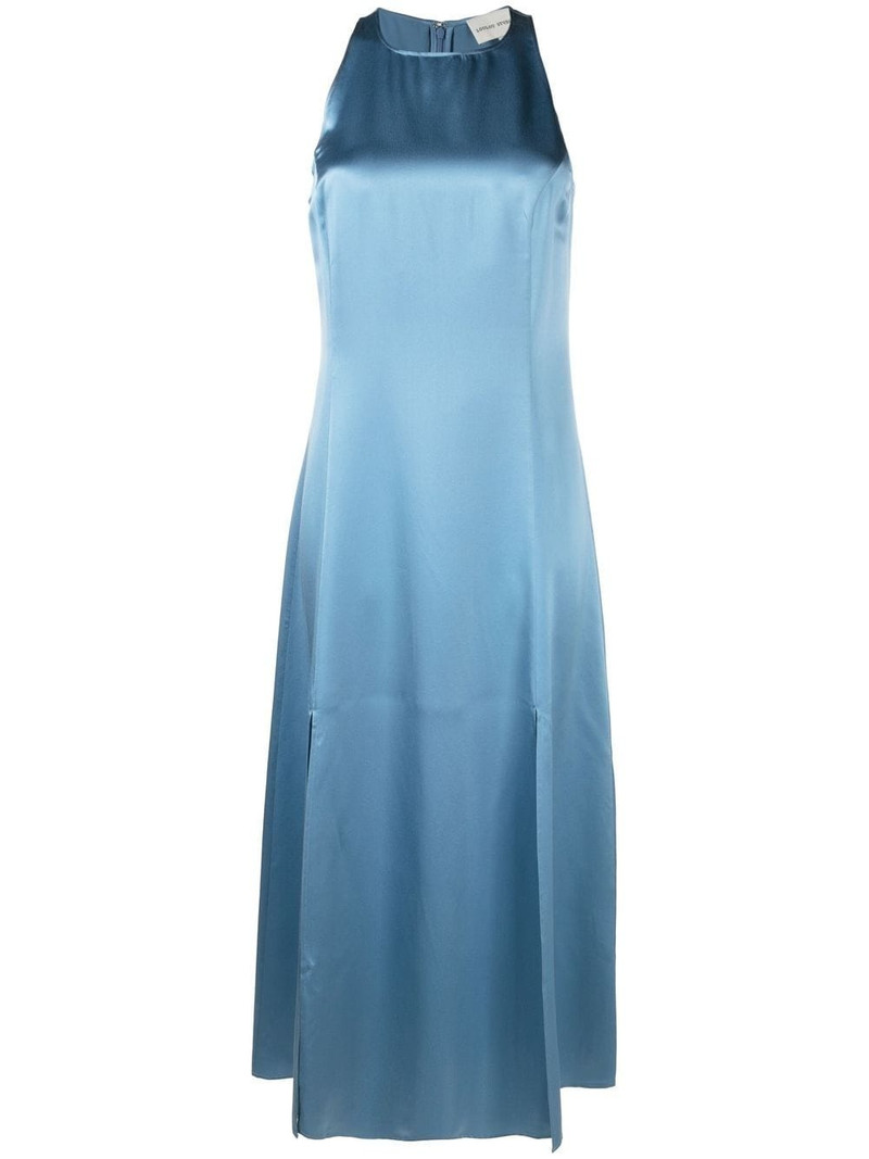 satin-finish silk midi dress 1