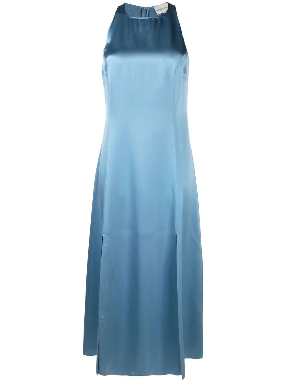 satin-finish silk midi dress - 1