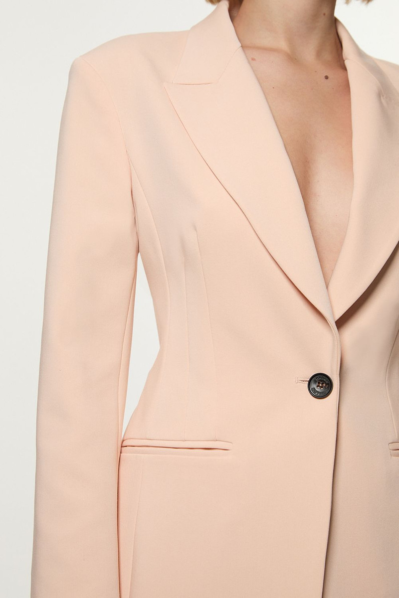 Polished Viscose Tailored Single Breasted Jacket 3