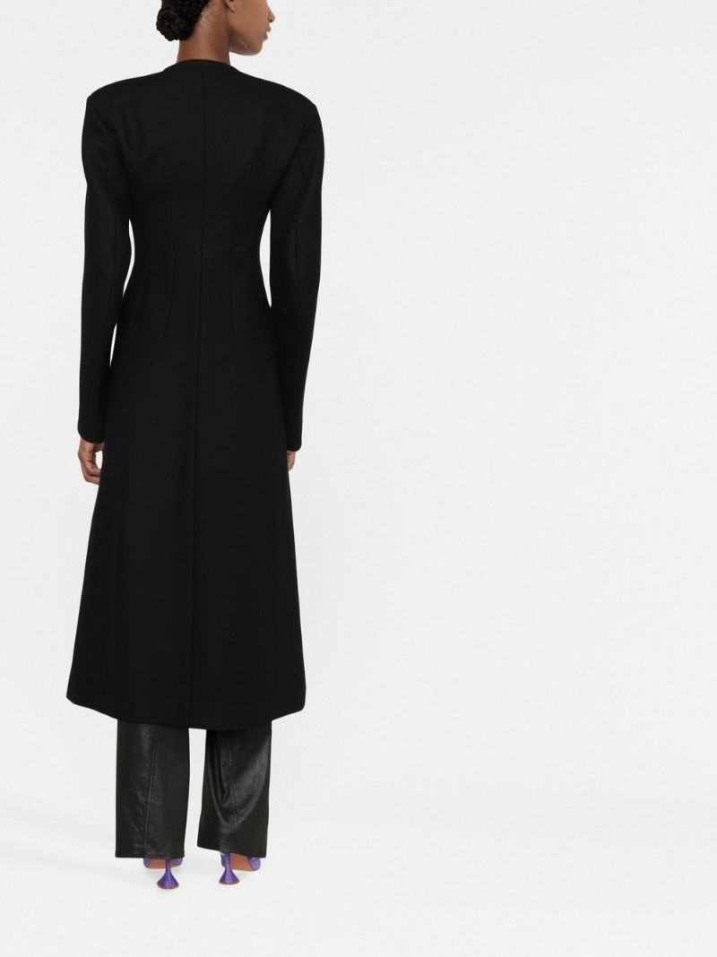 V-neck long coat - 4