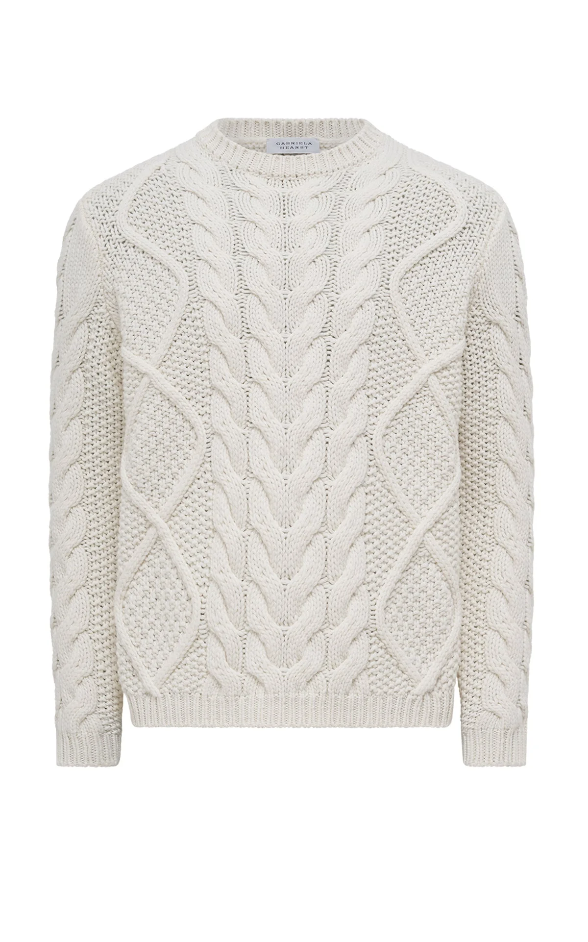 Geoffrey Knit Sweater in Ivory Cashmere - 1