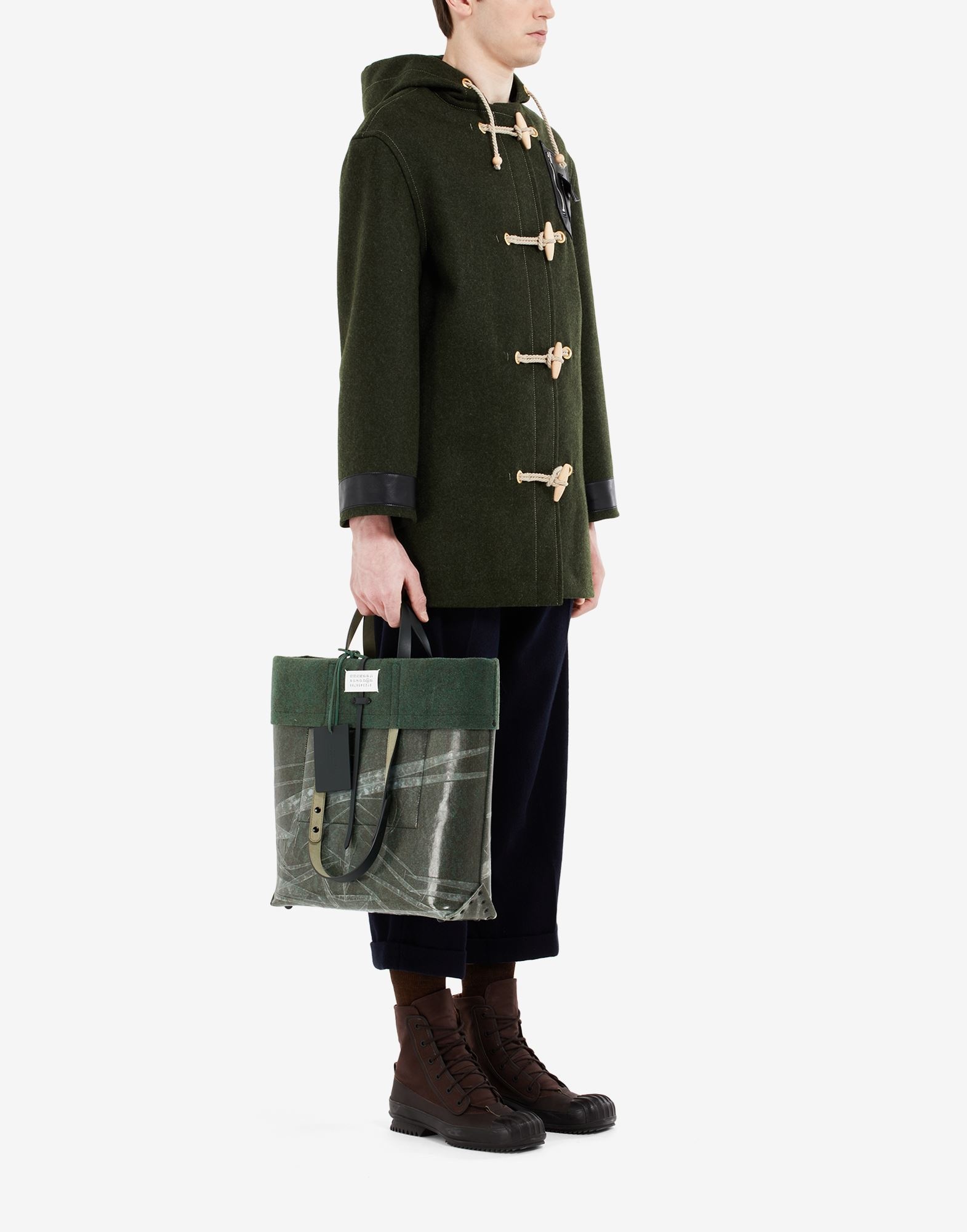 Felt wet look tote bag - 5