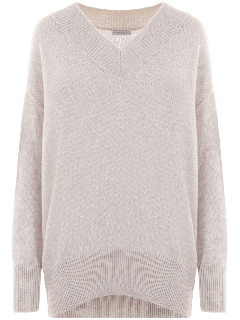 V-neck long-sleeve jumper 1