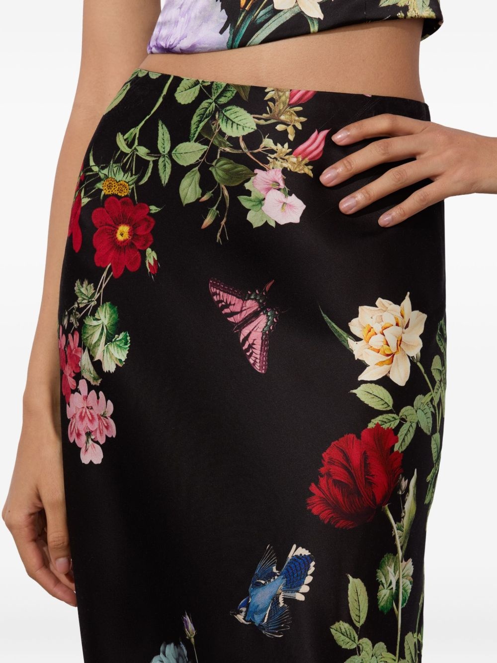 floral-print midi skirt - 5