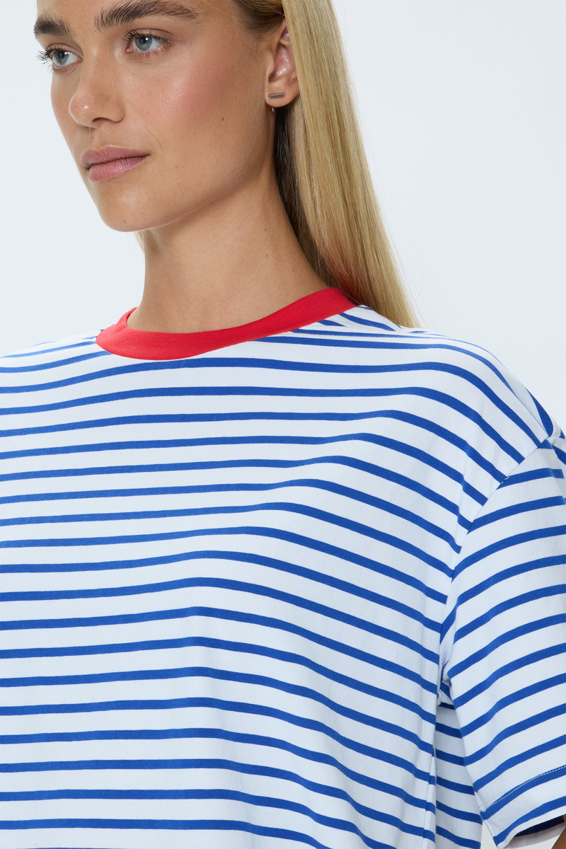PISTOLA MAE CROPPED TEE - MARITIME RED outlook