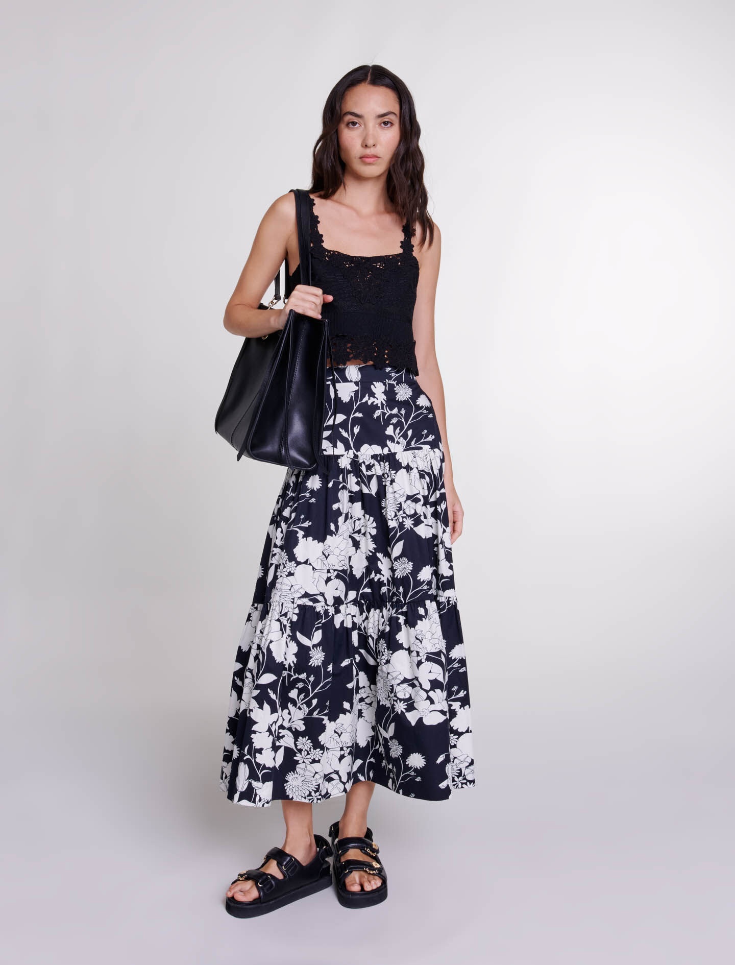 Floral print maxi skirt - 2