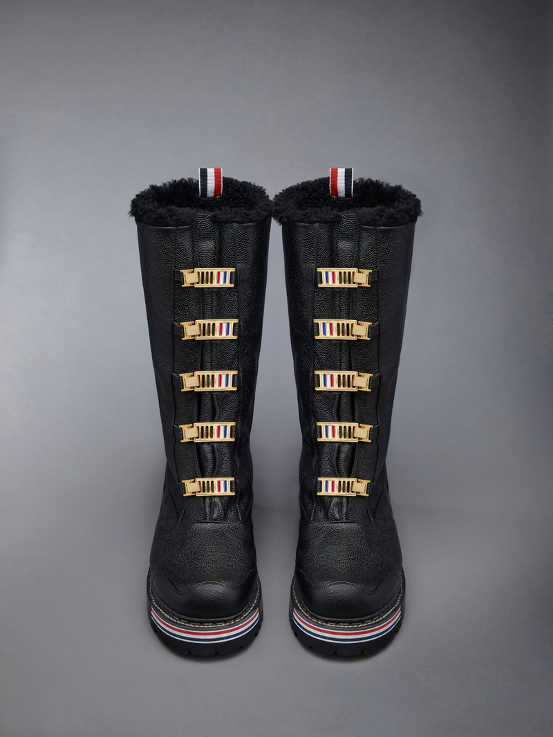 Pebble Grain Leather Tall Whaling Galosh Boot 4