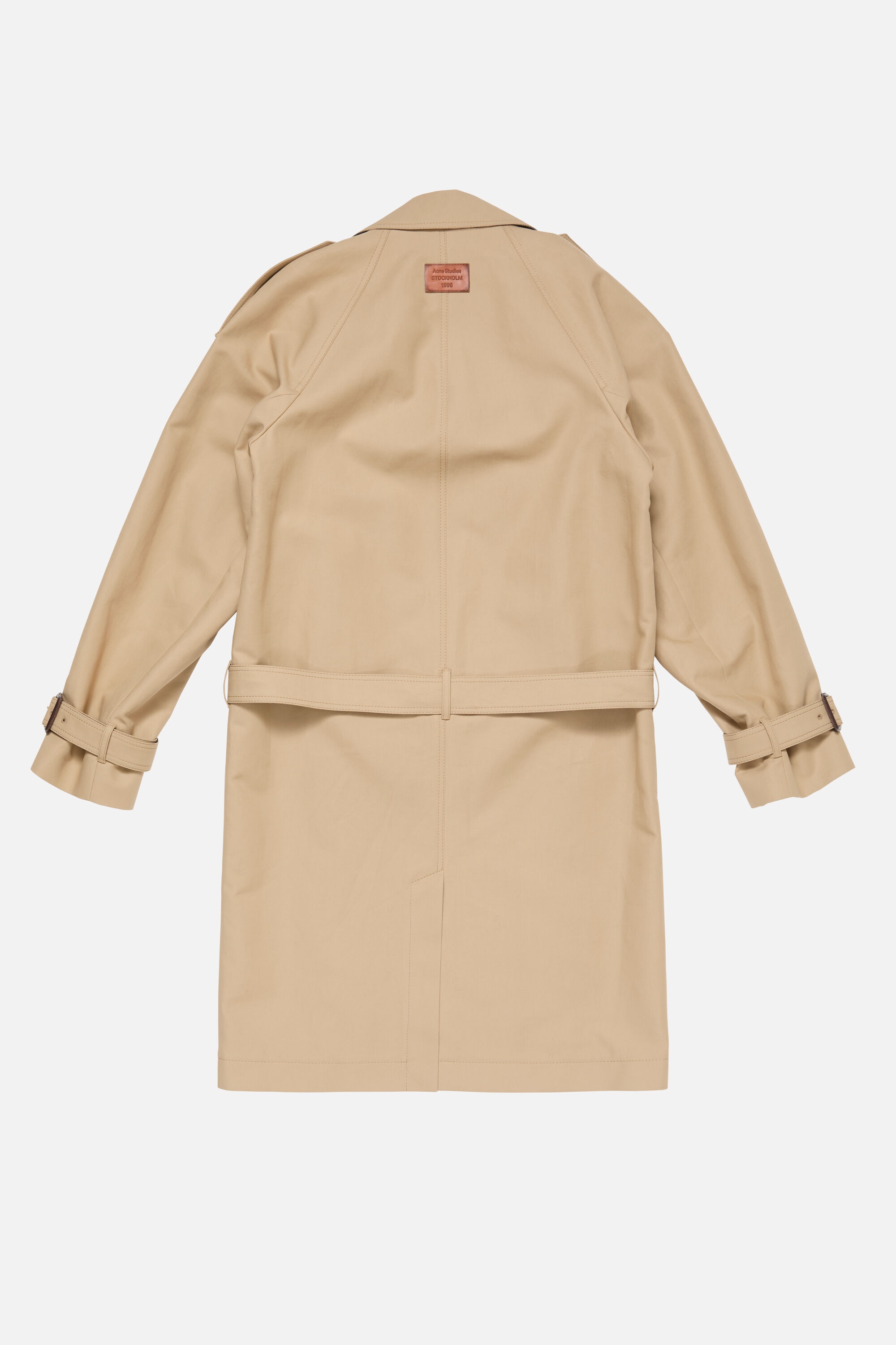 Satin Trench Coat - Beige - 7