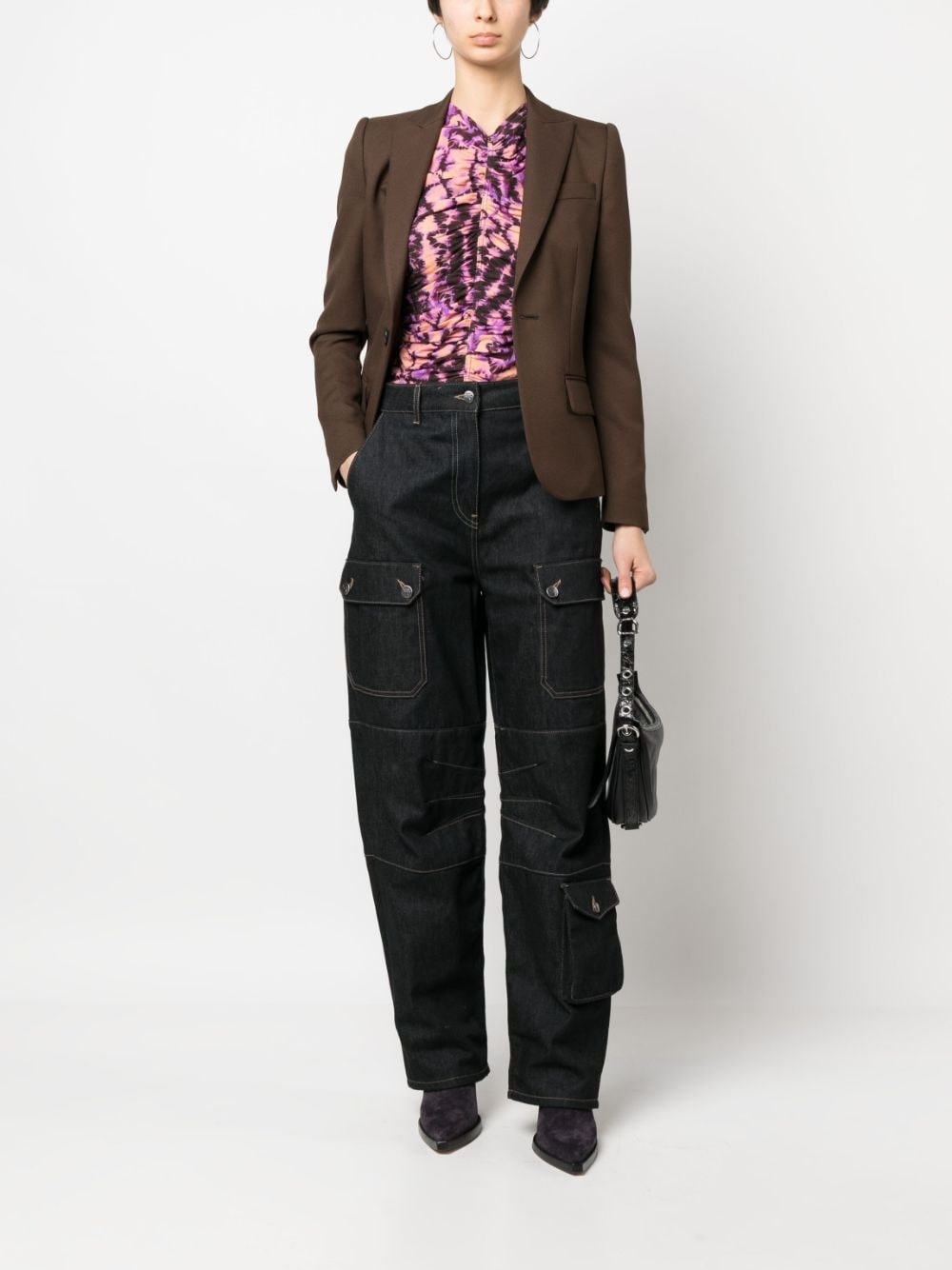 single-breasted long-sleeve blazer - 2
