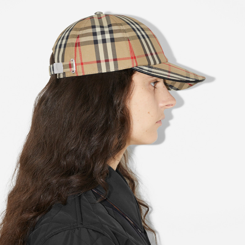 Check Cotton Baseball Cap 4