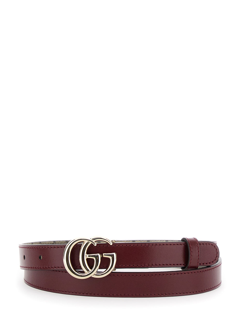 Gucci Women Beige Reversible Belt With Gg Buckle In Gg Canvas Woman - 4