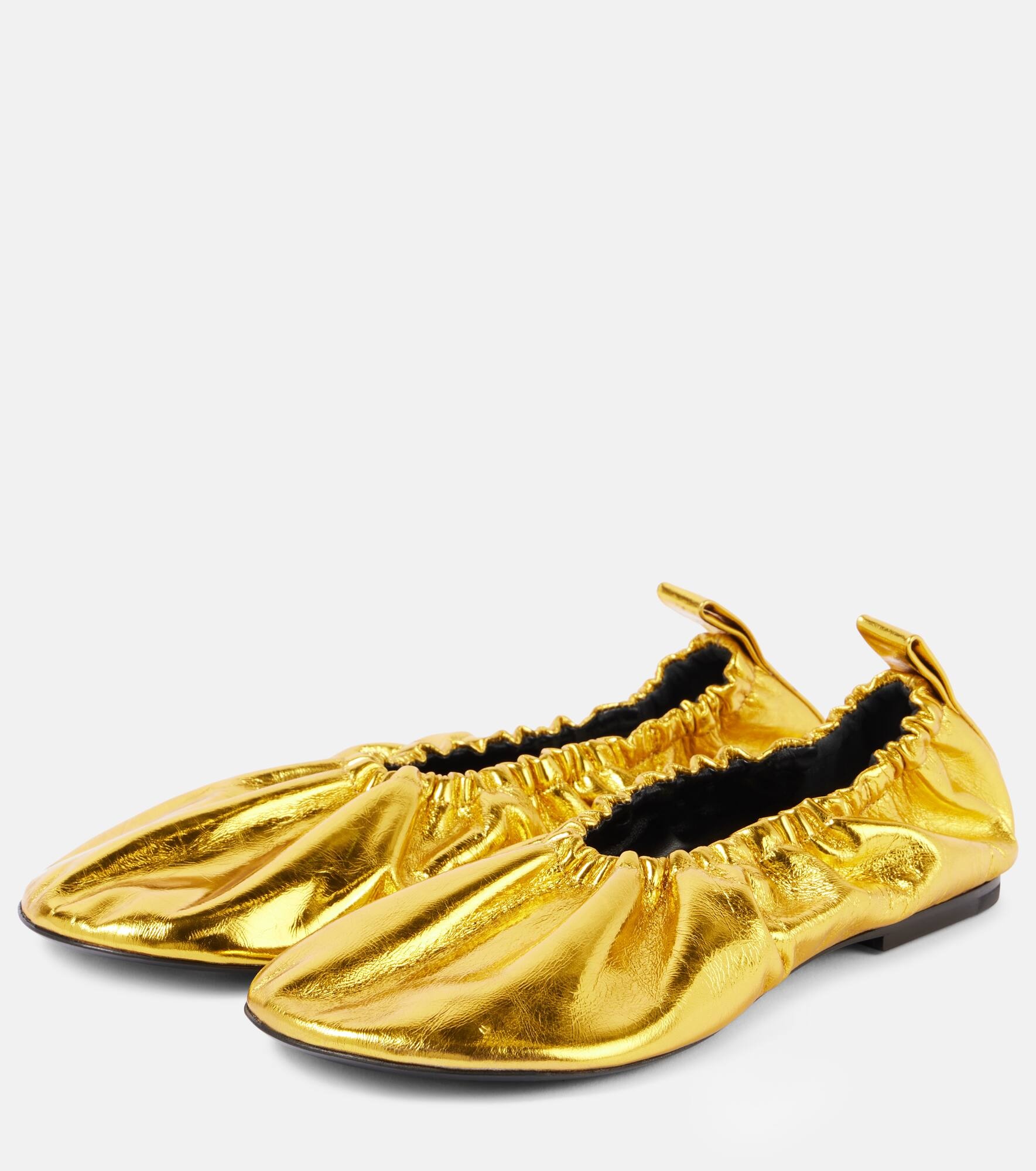 Leather ballet flats - 4