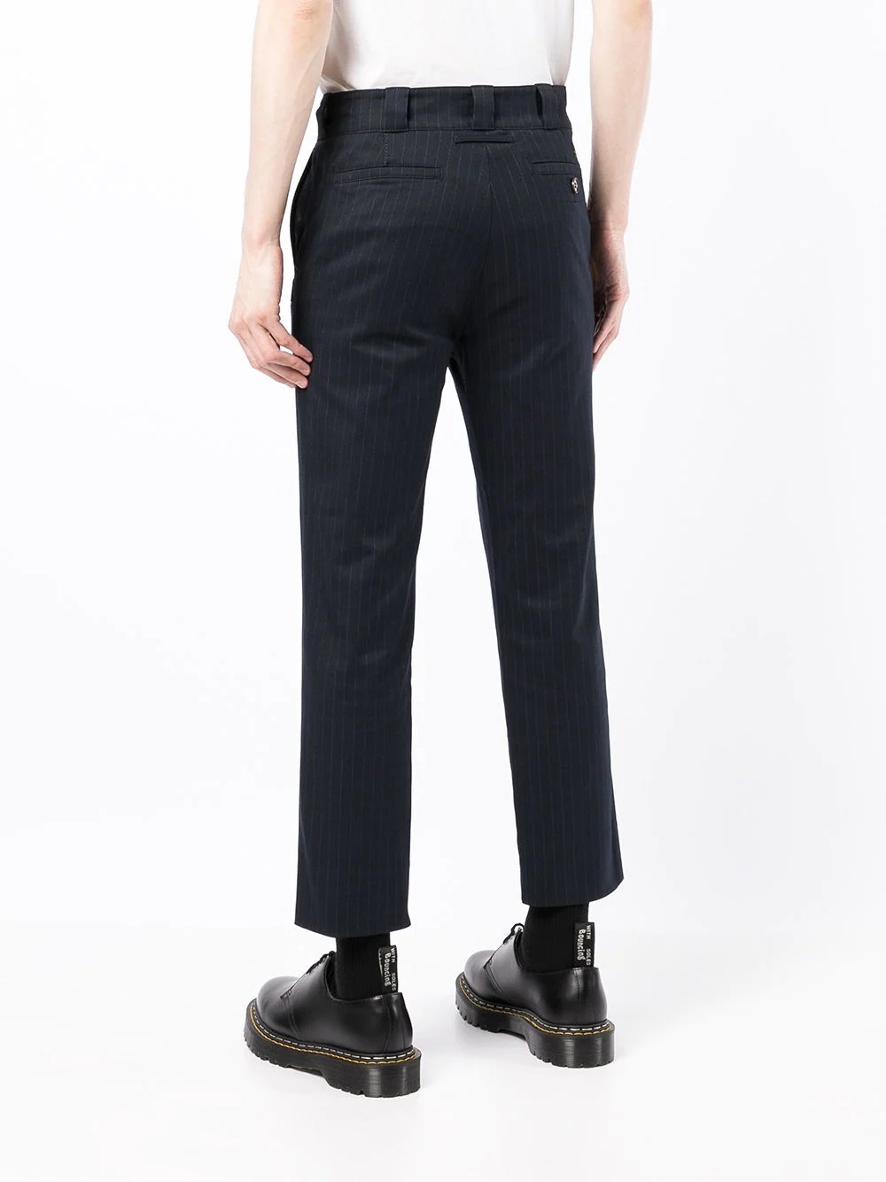 pinstripe cropped trousers - 4