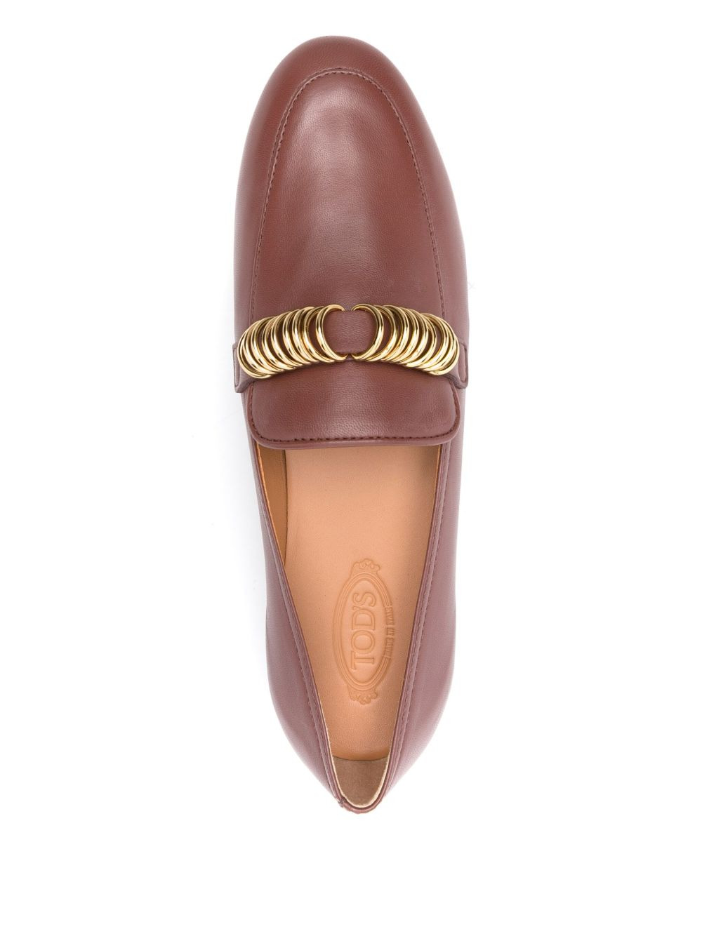 ring-embellished loafers - 4