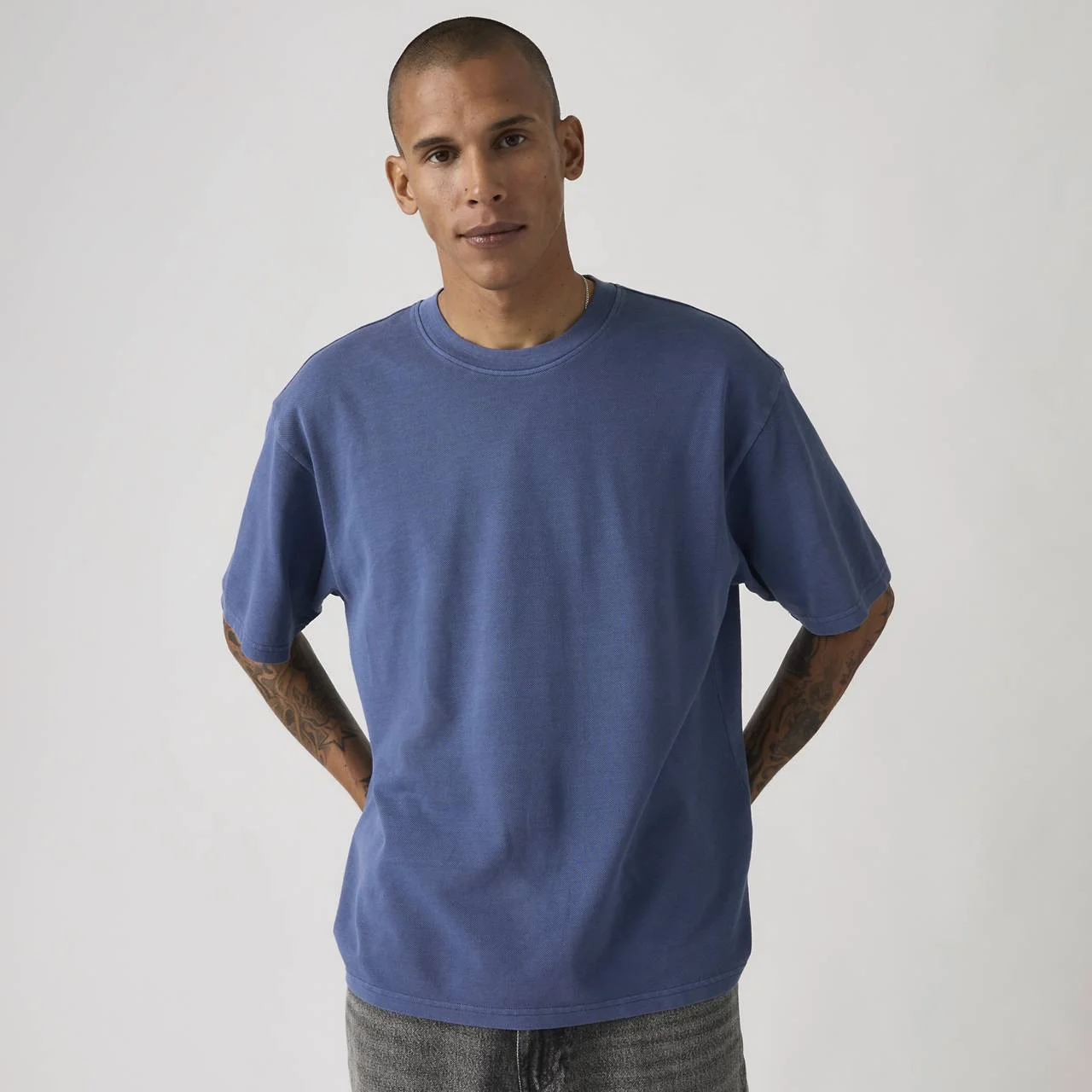 BOXY SHORT-SLEEVE GARMENT DYE T-SHIRT - 1