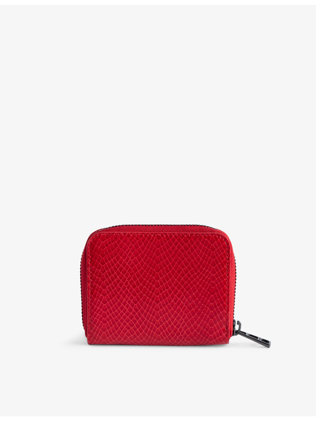 Wing-embellished embossed-leather zip-around wallet - 3