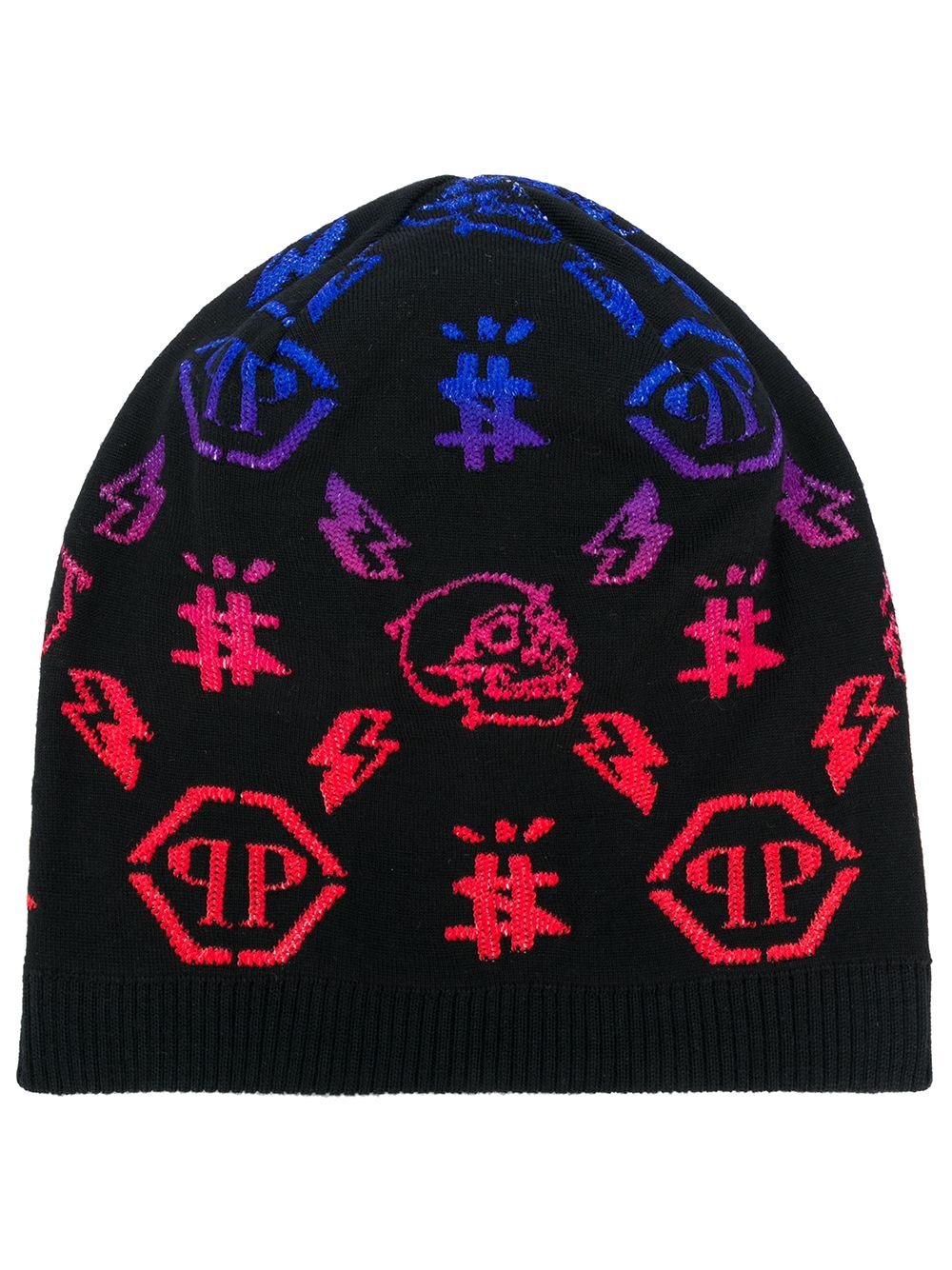 monogram intarsia beanie - 1