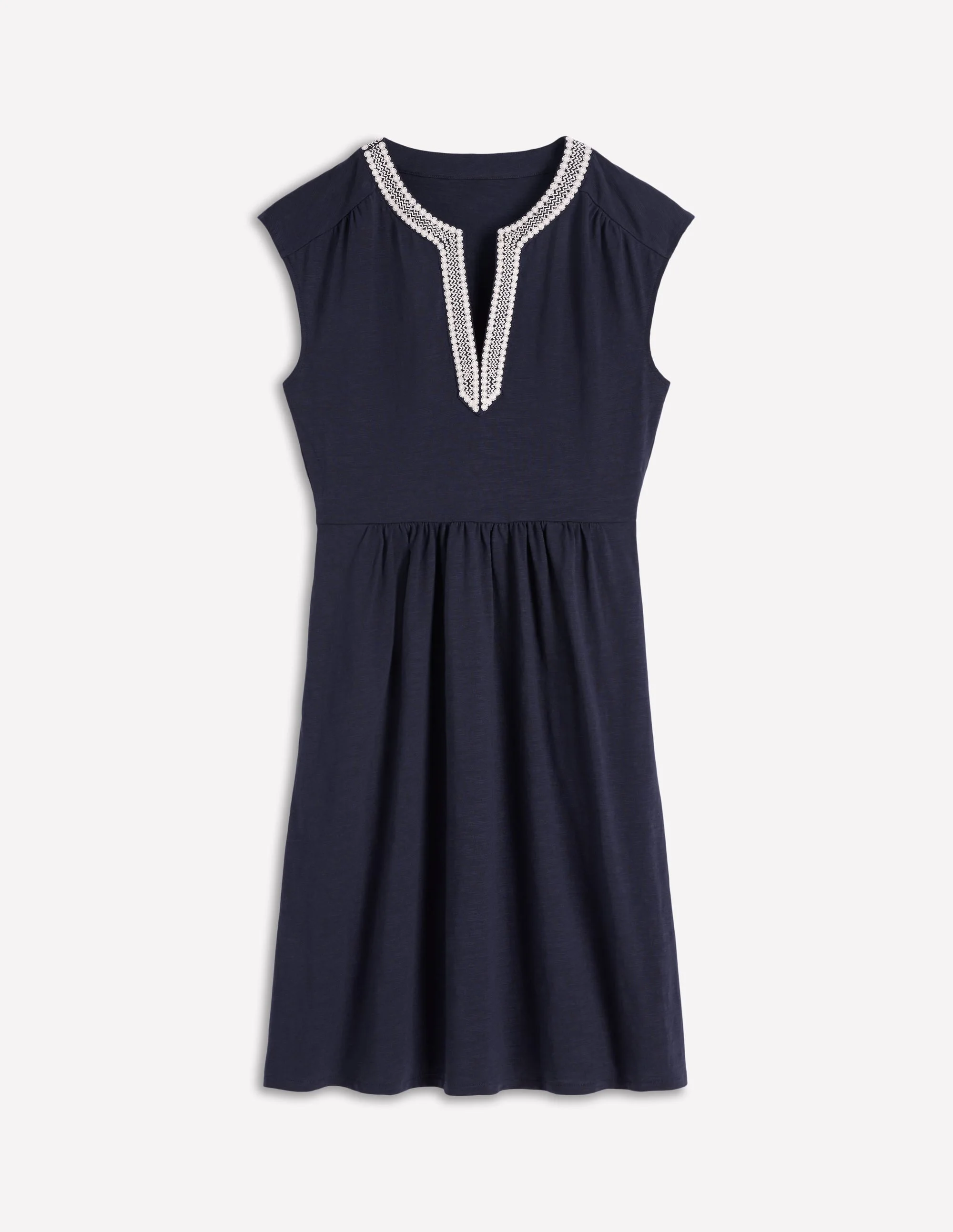 May Jersey Short Dress-Navy - 1