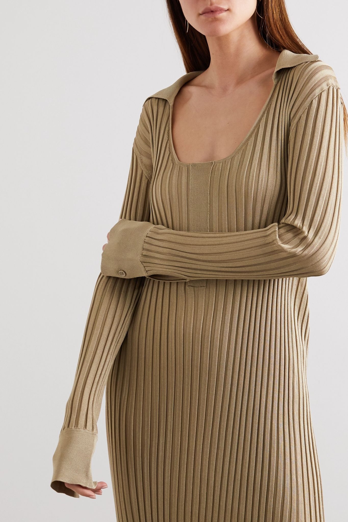 Ribbed silk dress - 3