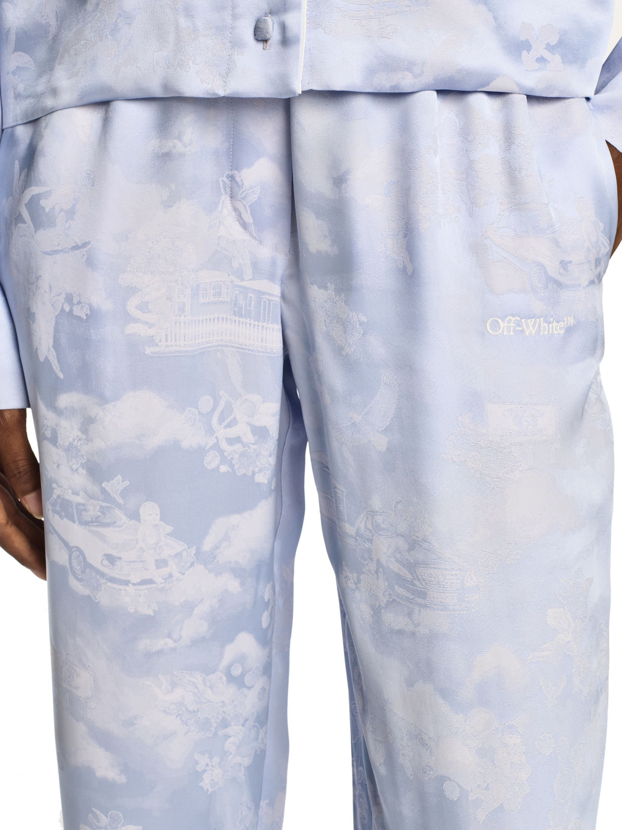 White Fresco Pajama Pants - 5