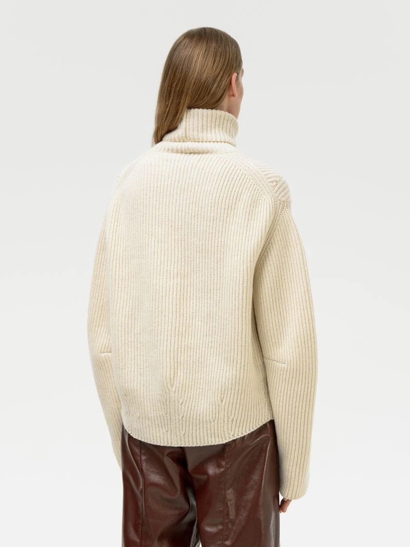 RIB KNIT TURTLE NECK - 5