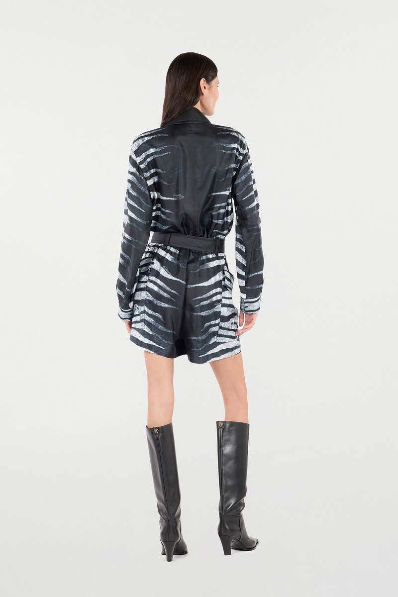 Short Silk Dress With Zebra Print 4