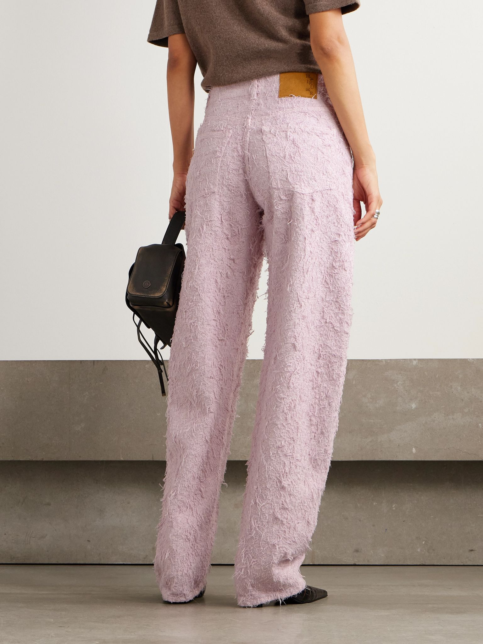 Bibi brushed high-rise barrel-leg jeans Pink - 3
