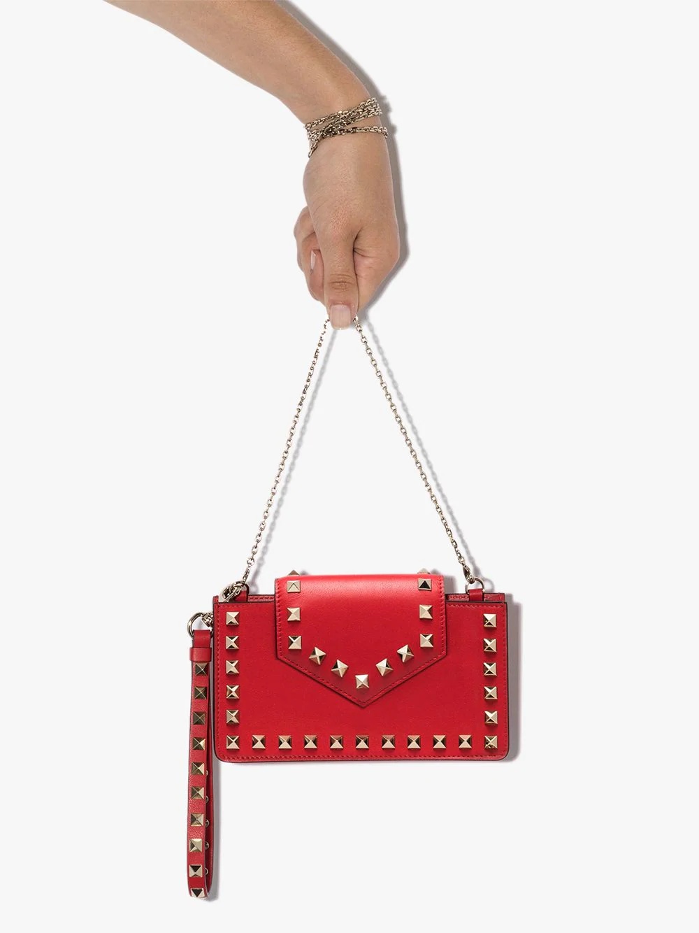 Rockstud-embellished clutch bag - 4