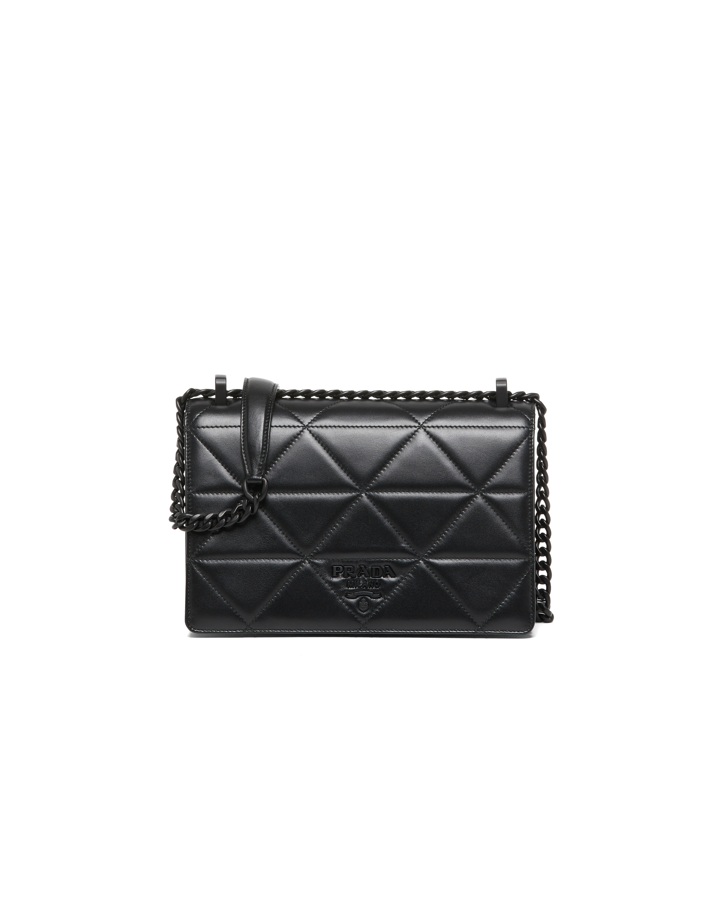 Shop Prada Brushed Leather Femme Shoulder Bag