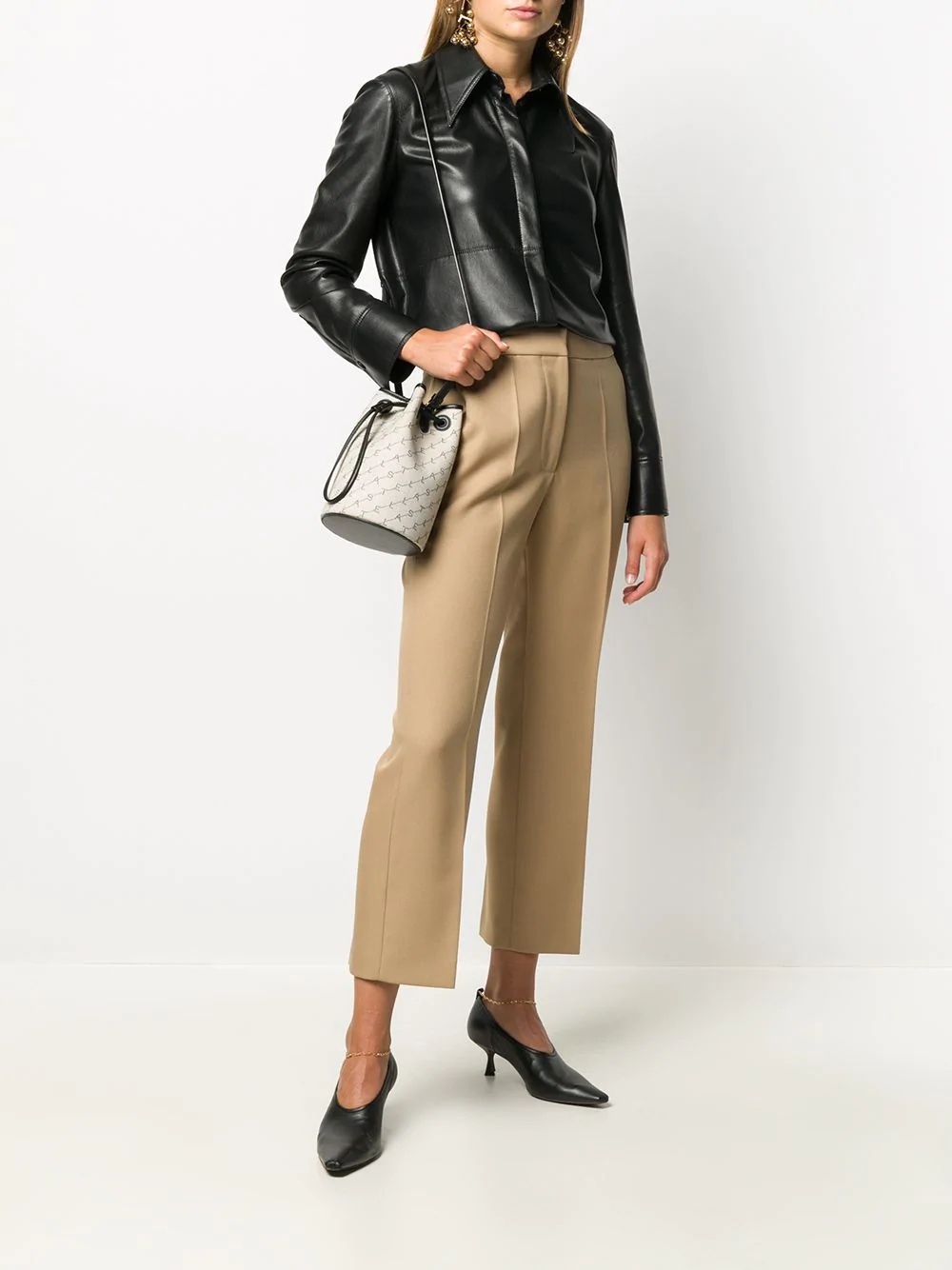 kick-flare cropped trousers - 2