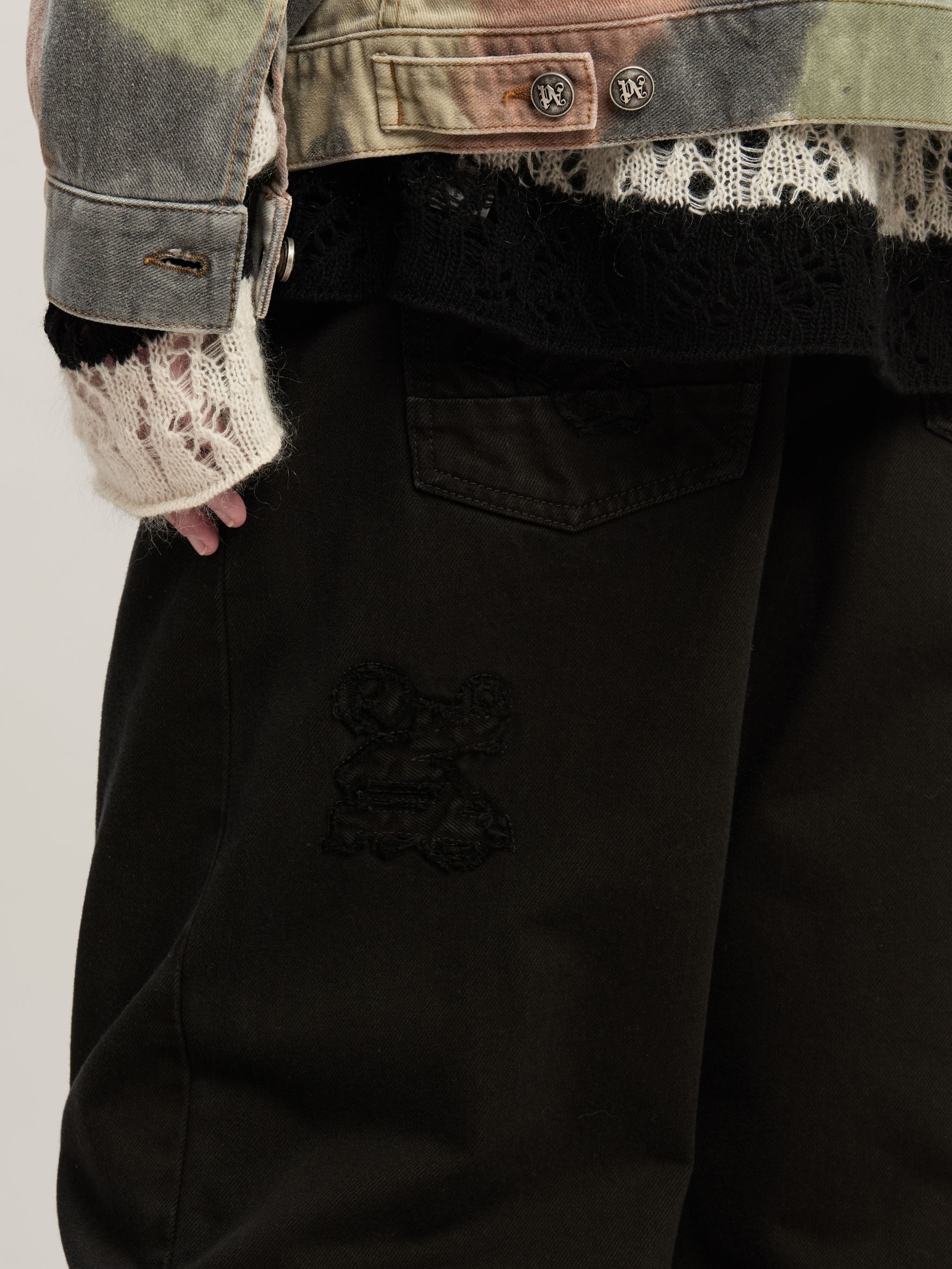 Monogram Loose Fit Denim Pants - 6