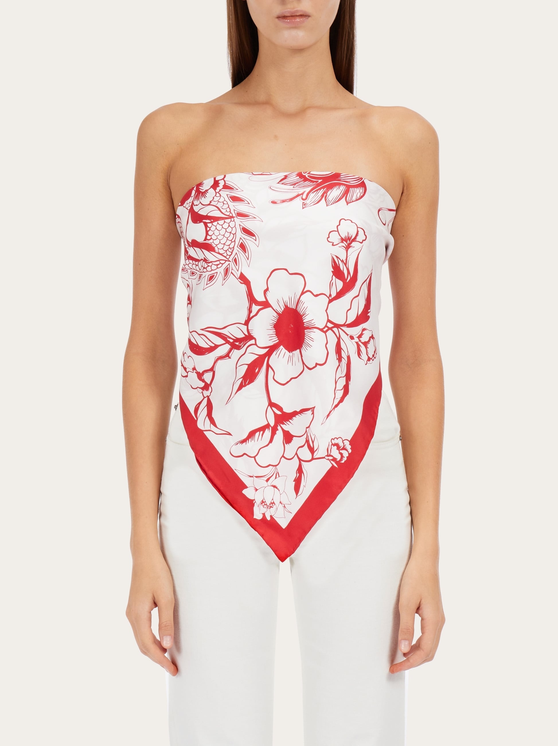 Dragon print silk foulard - 3