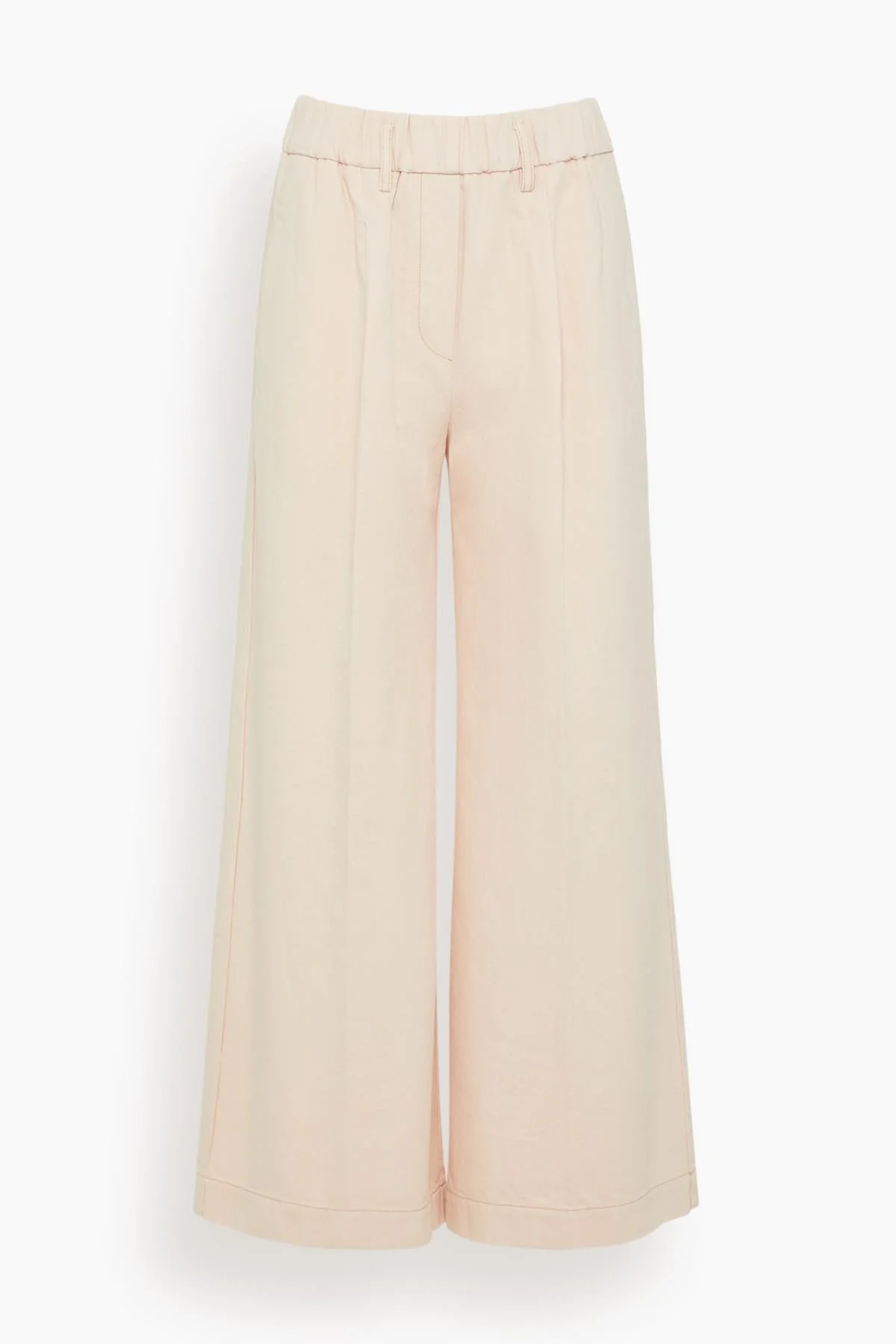 Cavalry Denim Elasticated Loose Pants in Peonia - 1