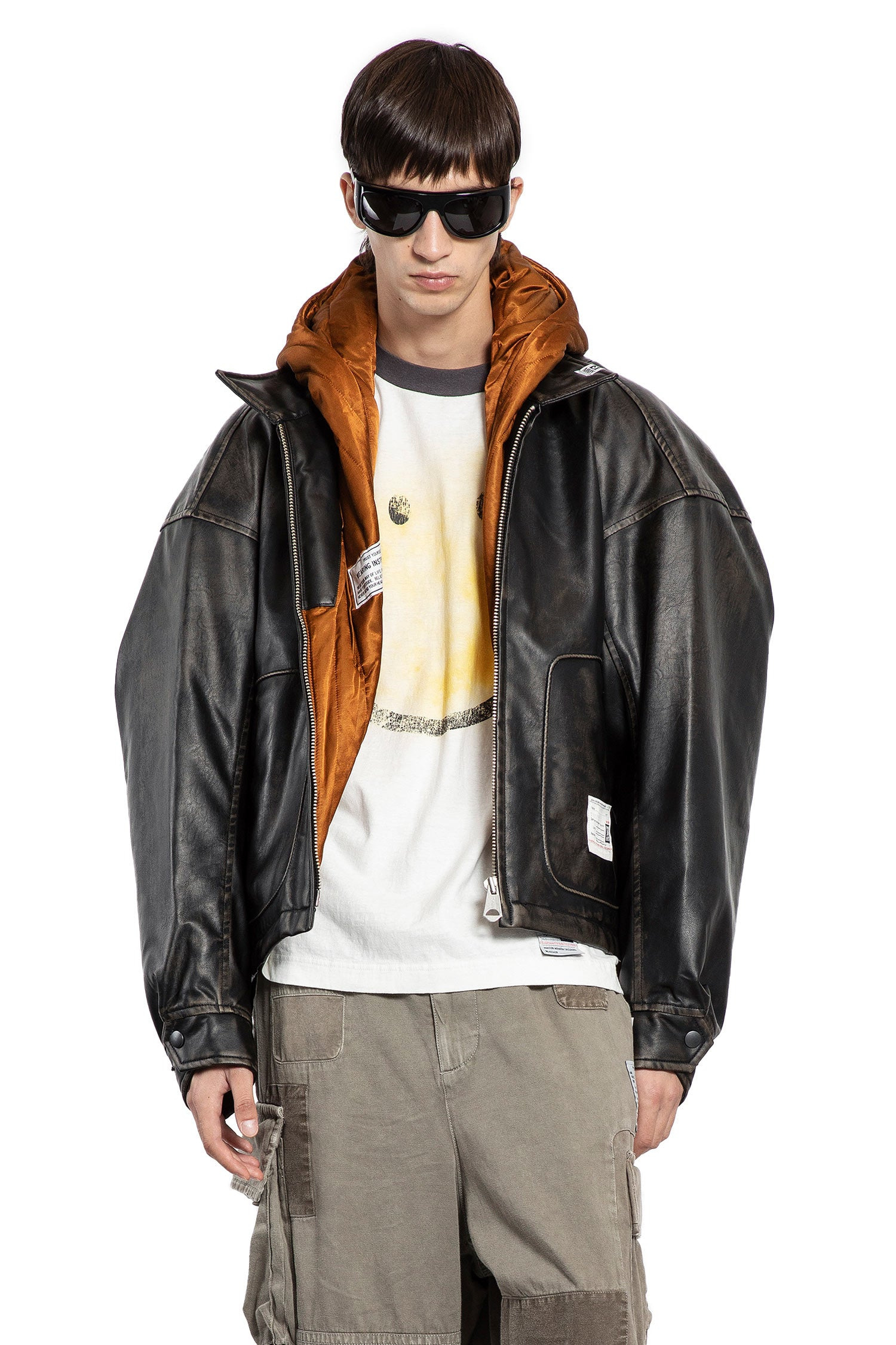 Hoded Vegan Leather Jacket - 6