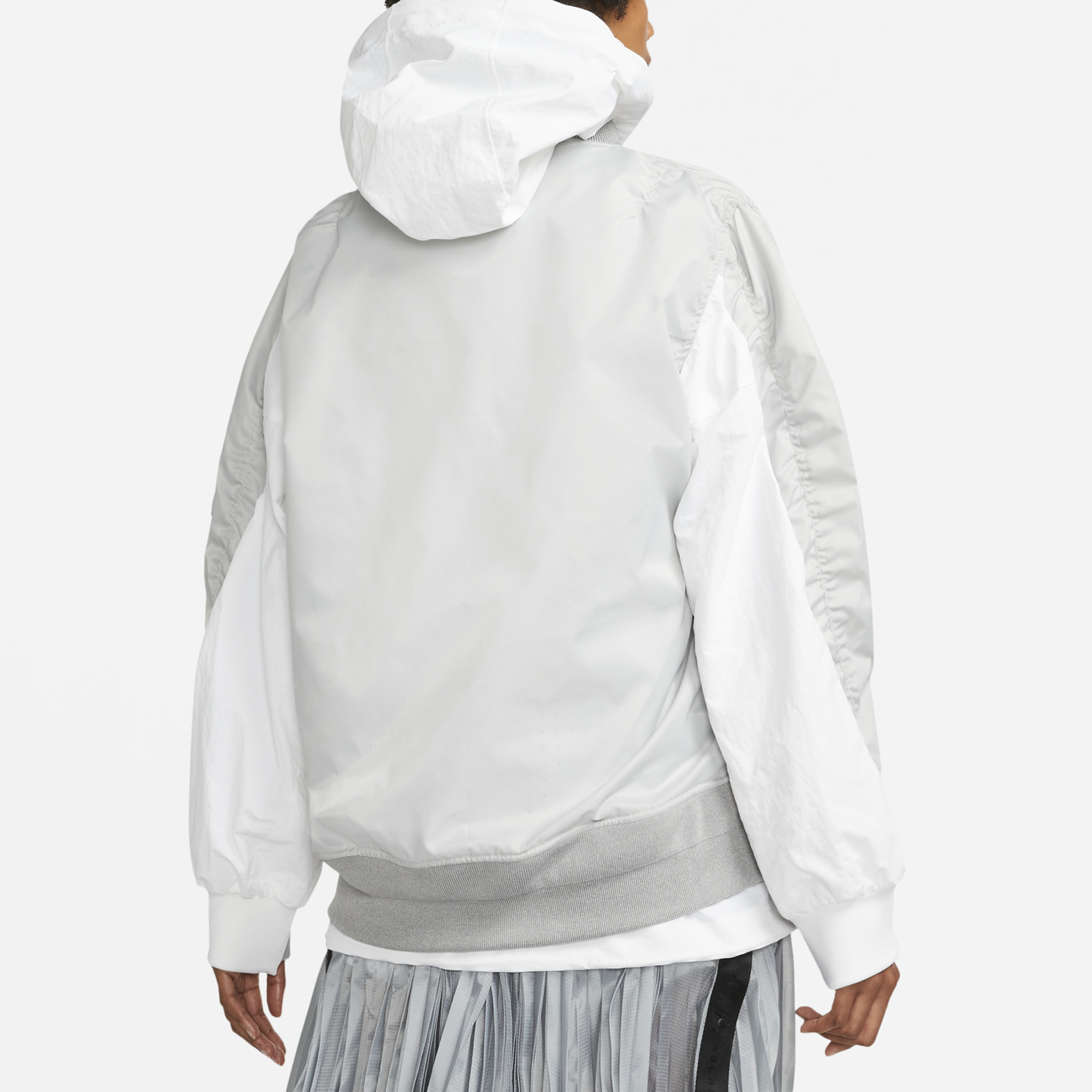 (WMNS) Nike x Sacai Layered Bomber Jacket 'Grey Fog' CV5686-097 - 5
