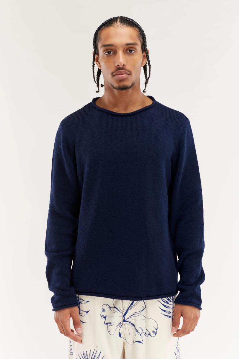 The Elder Statesman SOLID ROLL CREW outlook