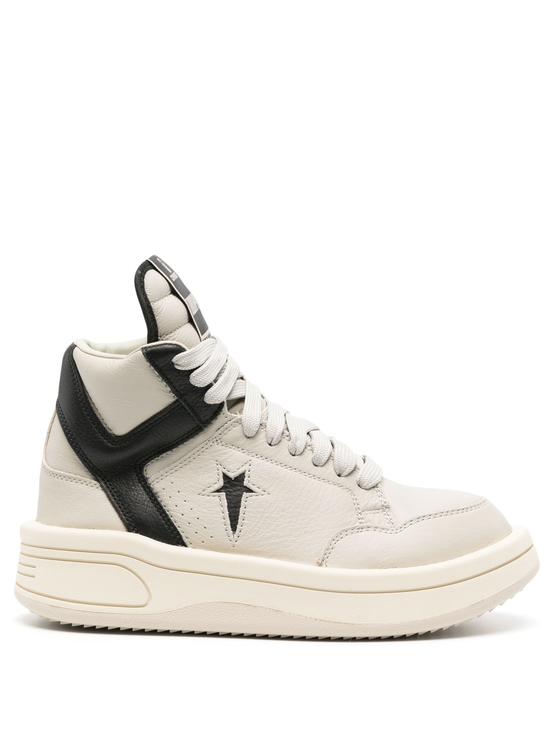 X Converse Grey Turbowpn Leather Sneakers - 1