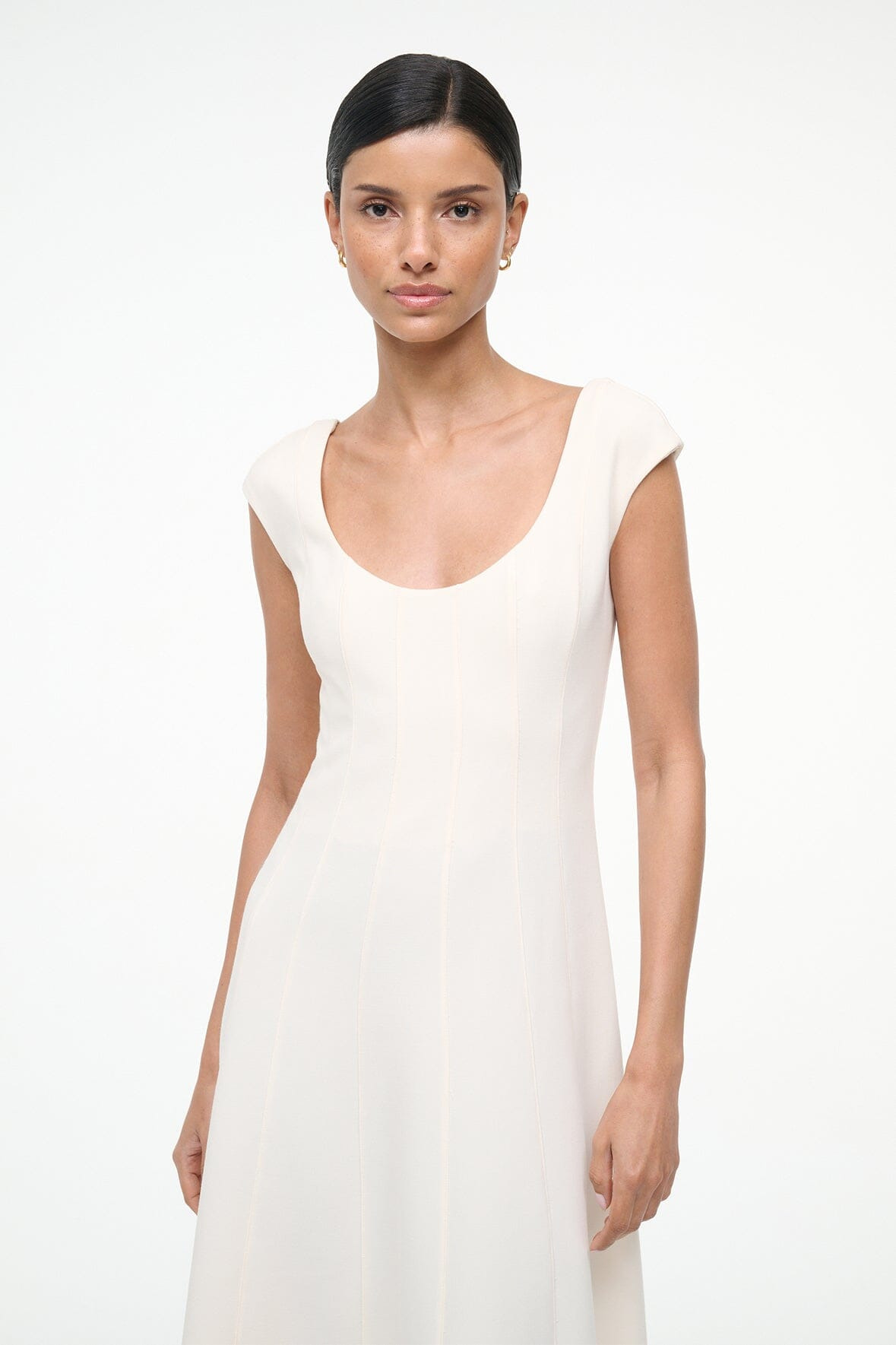 STAUD CHARLOTTE DRESS ECRU - 4
