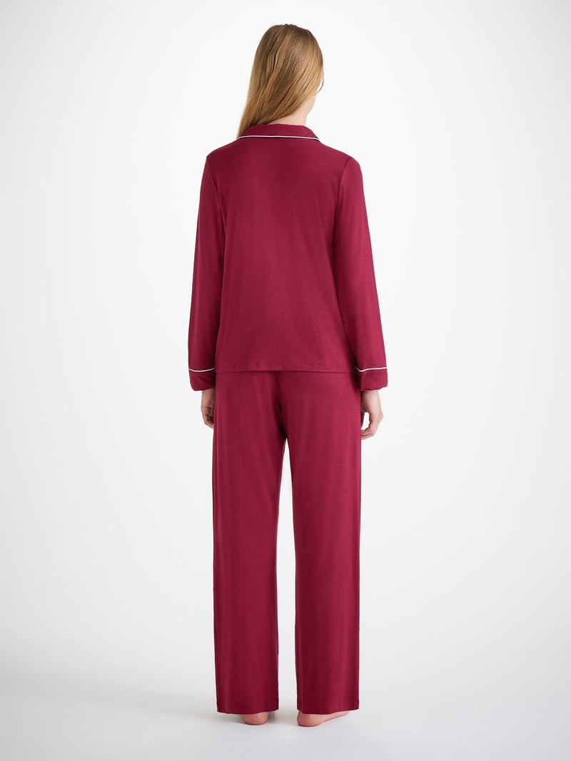 Women's Pajamas Lara Micro Modal Stretch Claret 4
