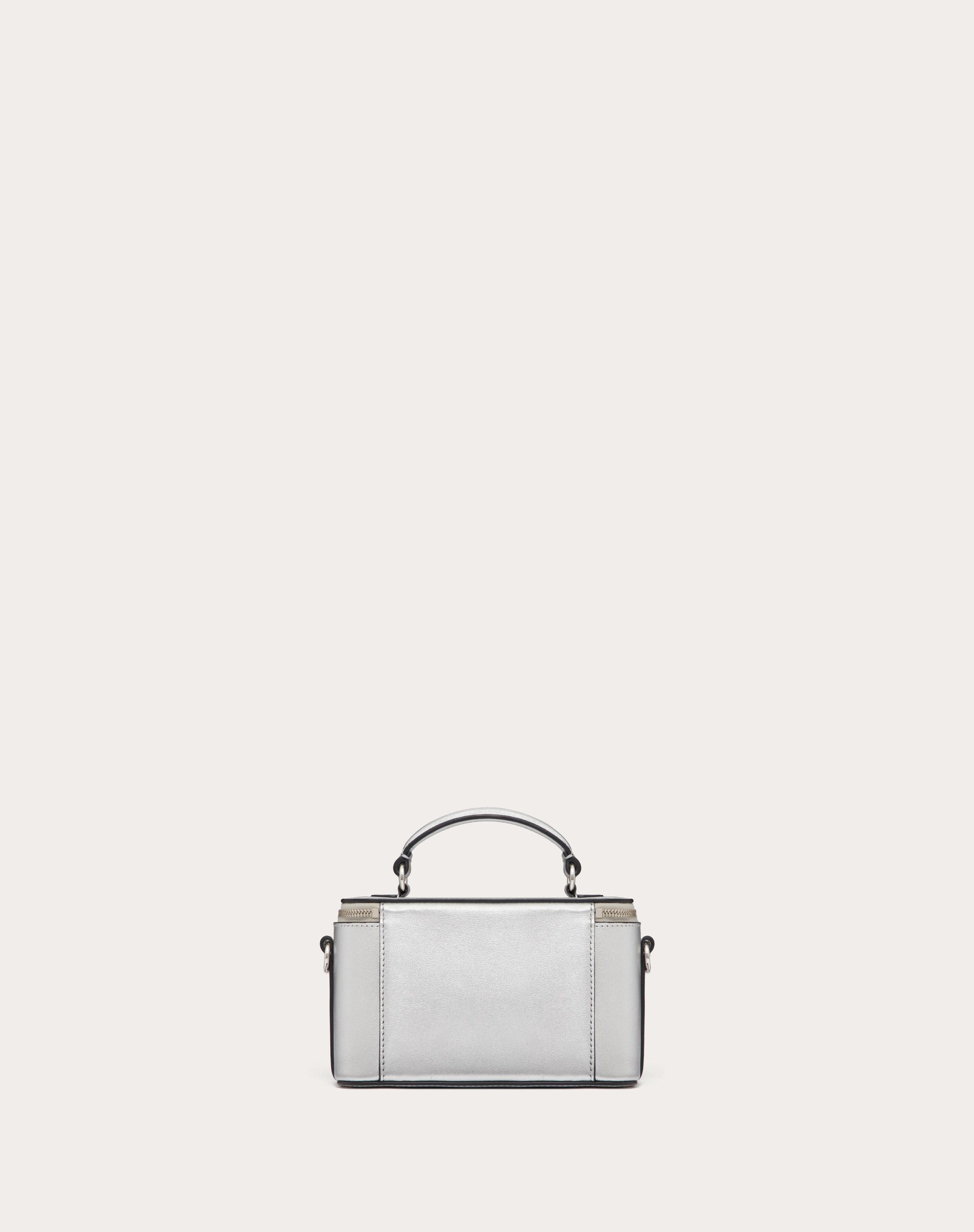 MINI VALENTINO GARAVANI LOCÒ HANDBAG IN METALLIC CALFSKIN - 4