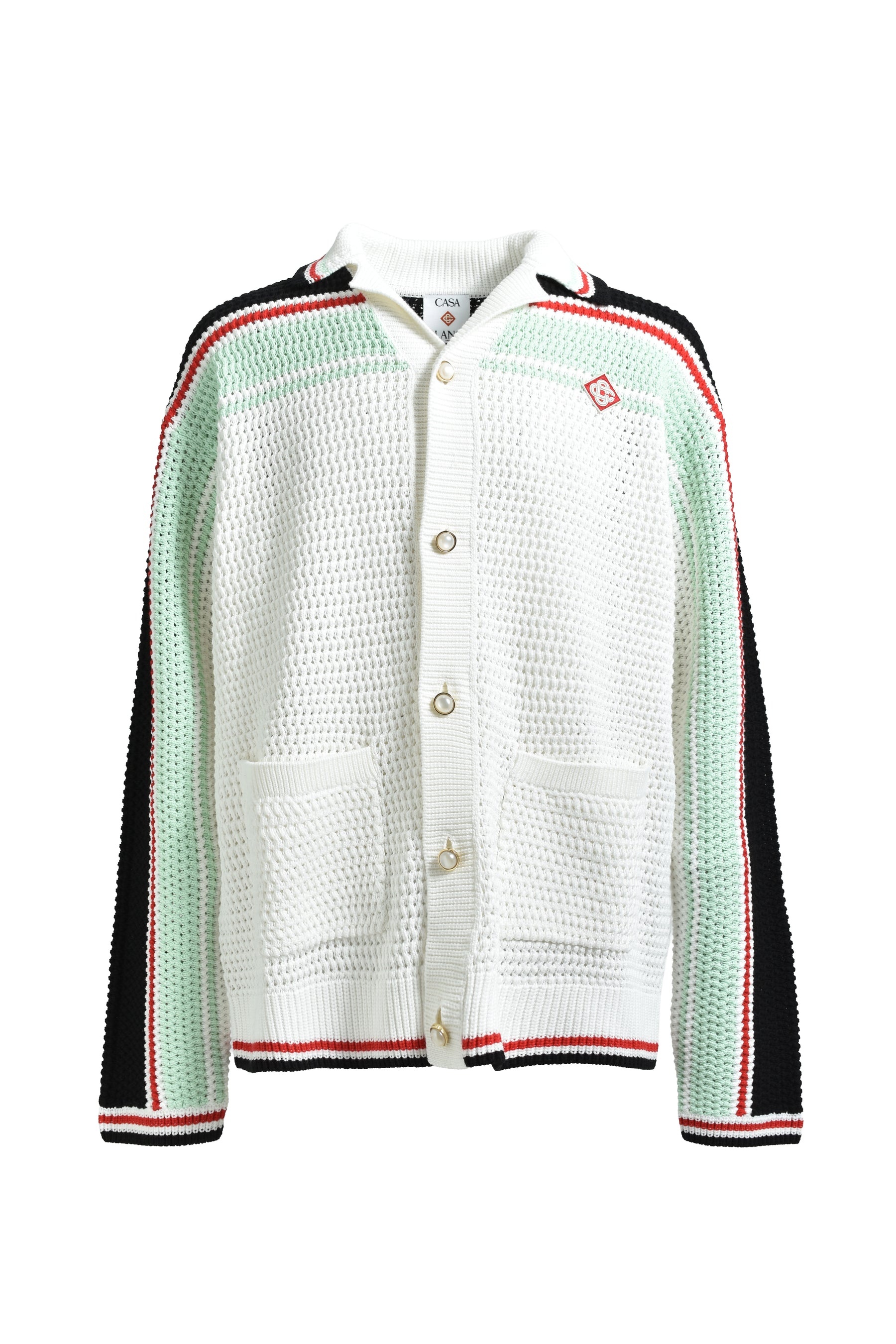 FAUX CROCHET SHIRT / BLK MULTI - 5