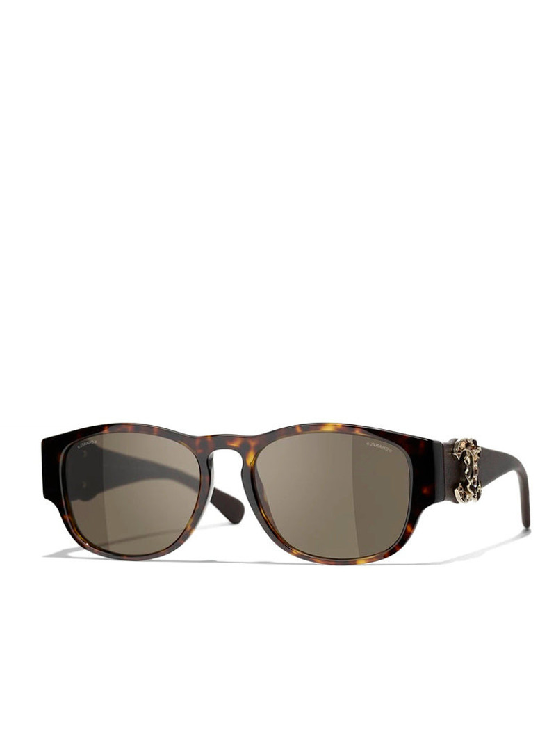 Square Sunglasses CH5454QB Dark Havana & Brown 1