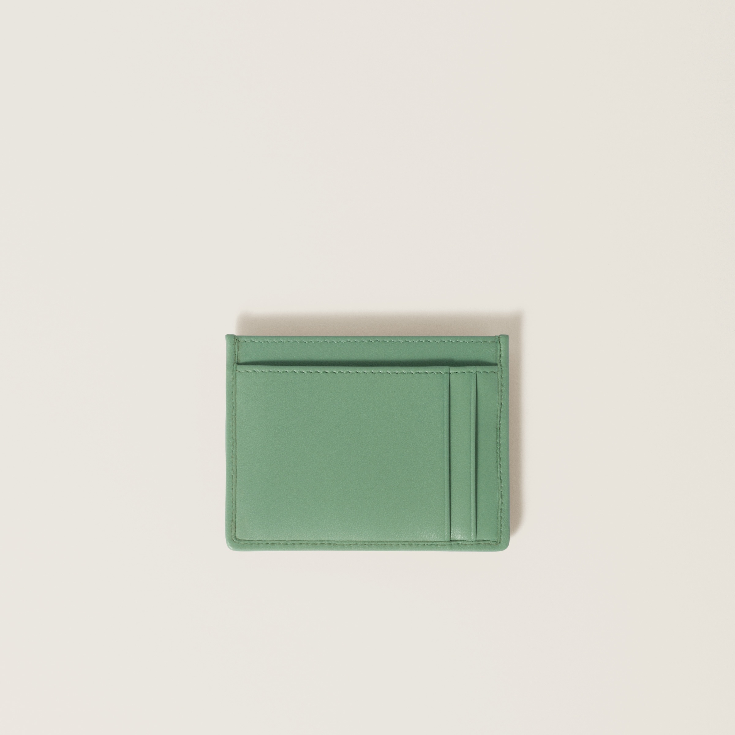 Matelassé nappa leather card holder - 2