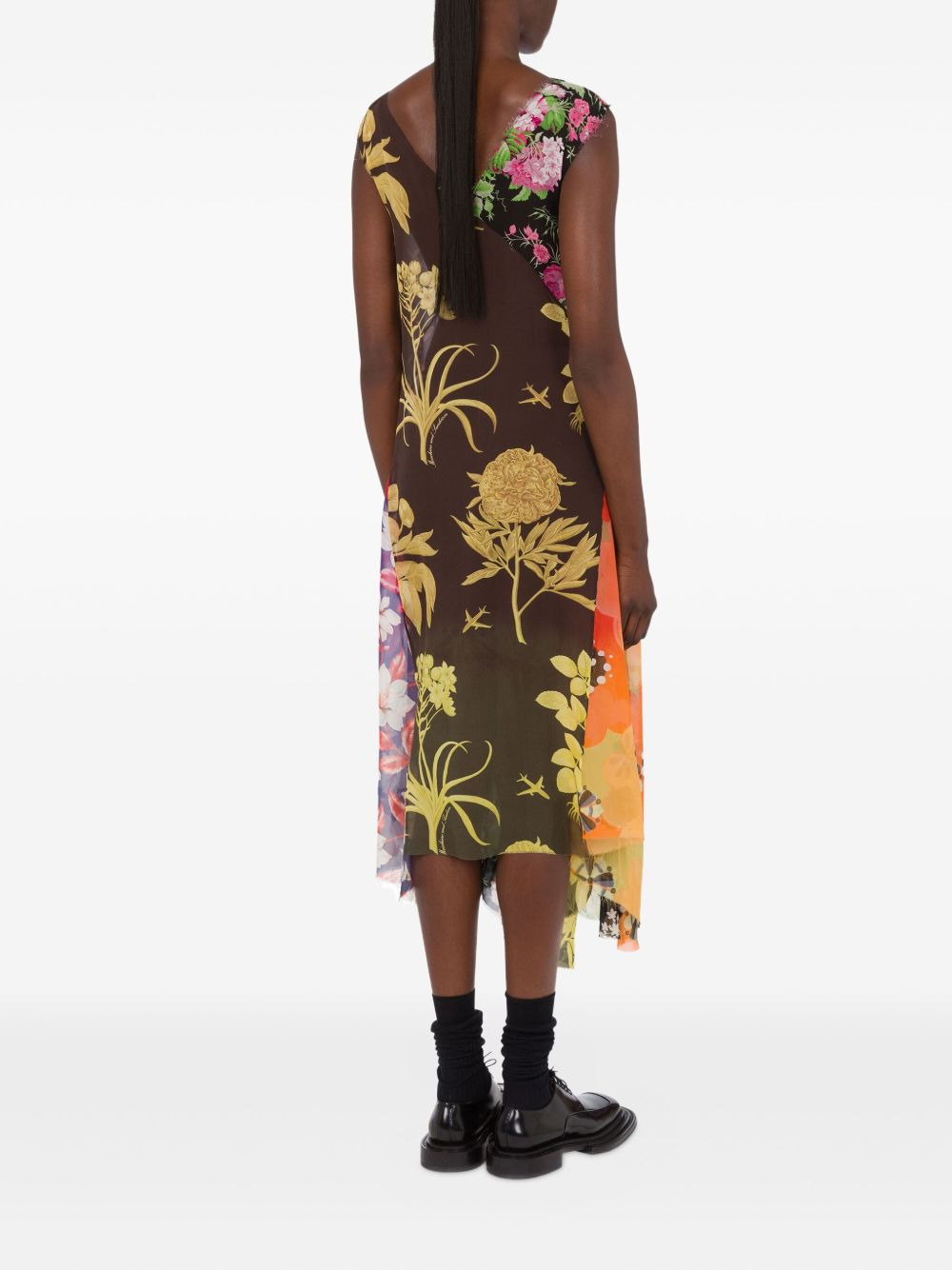 floral-print asymmetrical dress - 3