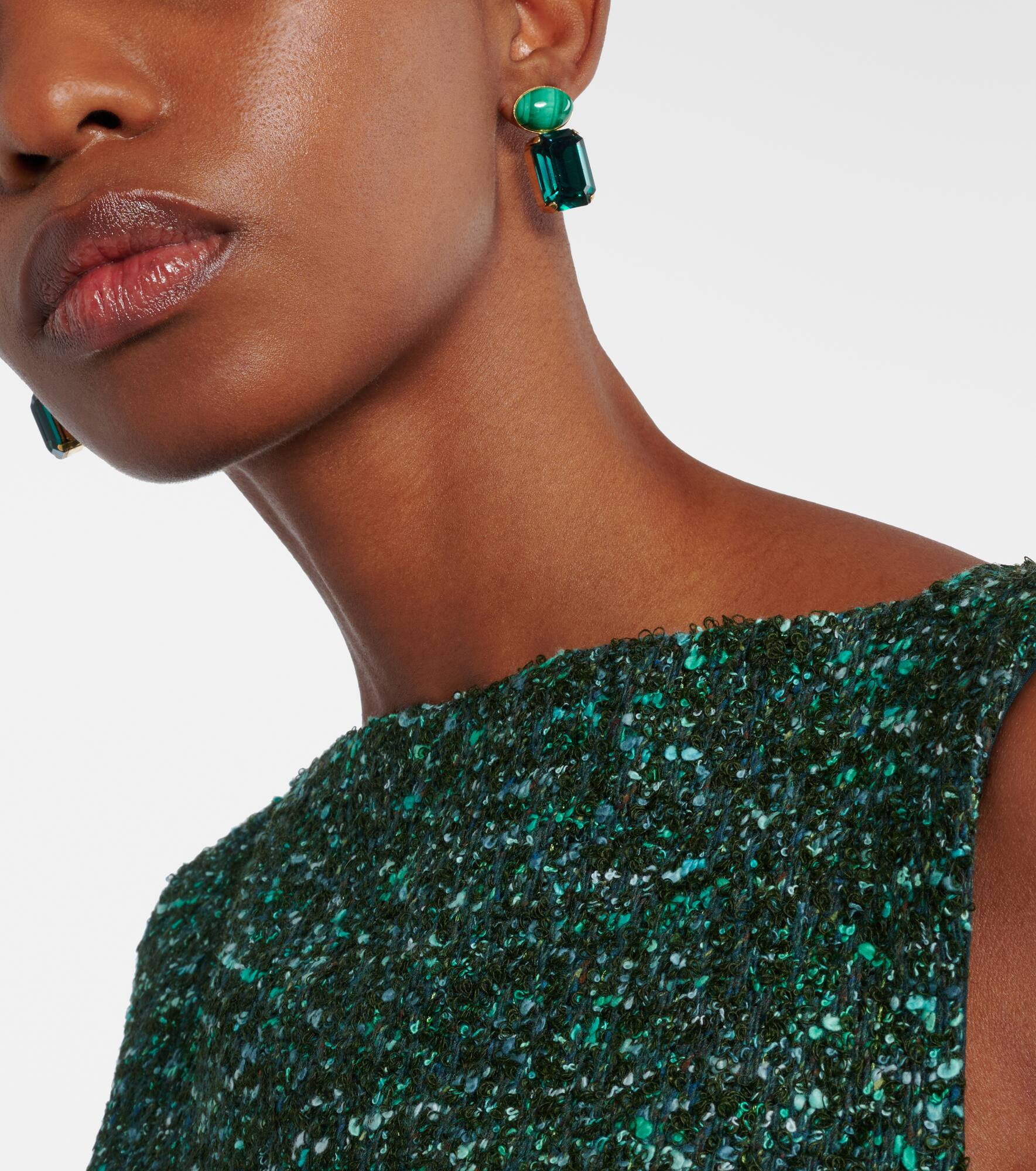 Elin crystal-embellished gold-plated earrings - 6