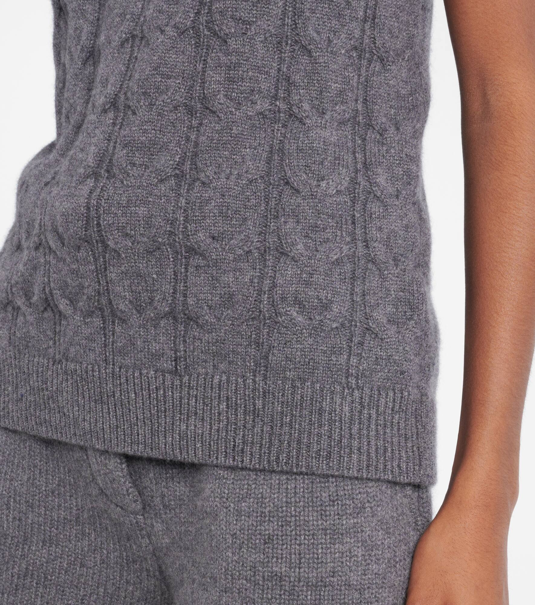 Serafine cable-knit cashmere top - 5